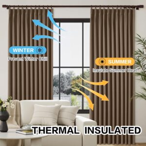 Brown Pinch Pleated Full Blackout Window Curtain Panel - Image 5