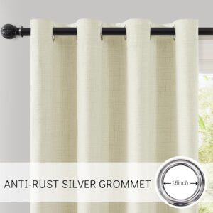 Cream Grommet Top Blackout Curtains for Living Room - Image 6