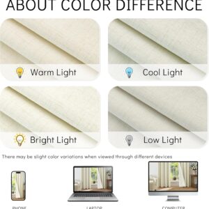 Cream Grommet Top Blackout Curtains for Living Room - Image 9
