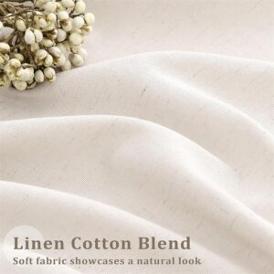 Cream Ivory Pinch Pleated Sheer Linen Curtain Panel - Image 2