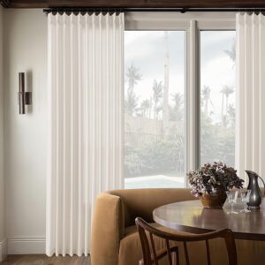 Cream Ivory Pinch Pleated Sheer Linen Curtain Panel - Image 8