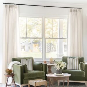Cream Ivory Pinch Pleated Sheer Linen Curtain Panel - Image 9