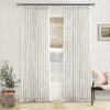 Cream Pinch Pleated Window Curtain Panels