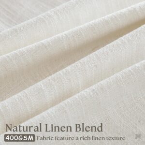 Cream Pinch Pleated Window Curtain Panels - Image 3