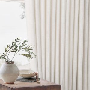 Cream Pinch Pleated Window Curtain Panels - Image 6
