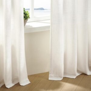 Cream Pinch Pleated Window Curtain Panels - Image 9