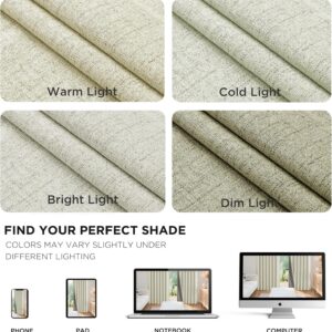 Light Beige Linen Textured Blackout Curtains with Back Tabs - Image 9