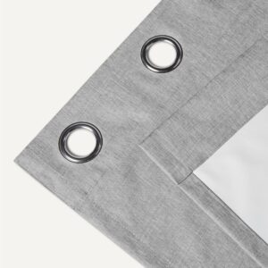 Light Gray Solid Blackout Curtain Panels with Grommets - Image 5