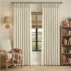 Natural Pinch Pleated Light Filtering Curtains