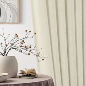 Natural Pinch Pleated Light Filtering Curtains - Image 7