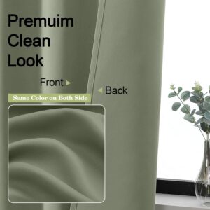 Sage Green Solid Blackout Rod Pocket Curtains - Image 3