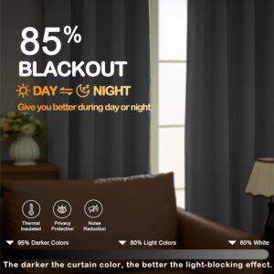 Solid Grey Blackout Rod Pocket Curtains For Bedroom And Living Room - Image 5