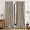 Taupe Pinch Pleated Room Darkening Curtains Two Panel Set