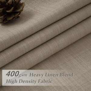 Taupe Pinch Pleated Room Darkening Curtains Two Panel Set - Image 2