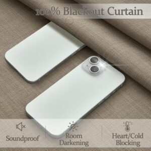 Taupe Pinch Pleated Room Darkening Curtains Two Panel Set - Image 5