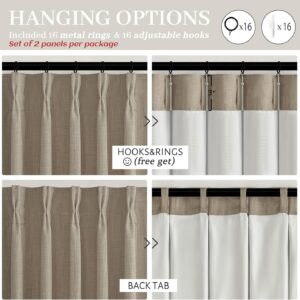 Taupe Pinch Pleated Room Darkening Curtains Two Panel Set - Image 7