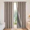 Textured Rod Pocket Blackout Curtains for Bedroom or Living Room