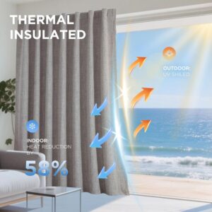 Textured Rod Pocket Blackout Curtains for Bedroom or Living Room - Image 4