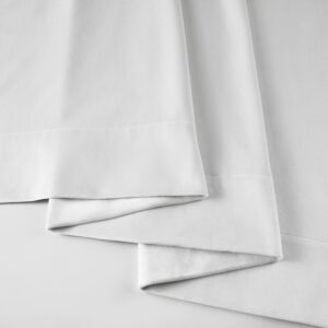 White Pleated Blackout Window Curtains - Image 10