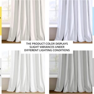 White Pleated Blackout Window Curtains - Image 12