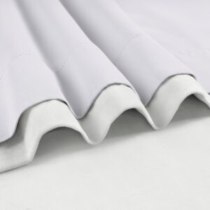 White Pleated Blackout Window Curtains - Image 9